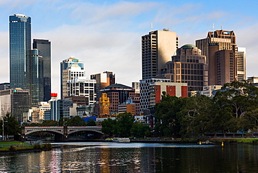 Melbourne city skyline, Melbourne, Victoria, Australia, Pacific