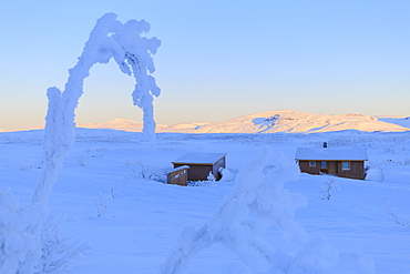 Uninhabited house in the wilds of Swedish Lapland, Riskgransen, Norbottens Ian, Lapland, Sweden, Scandinavia, Europe