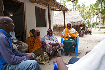 A group of women involved in a meeting about their village, Tanzania, East Africa, Africa