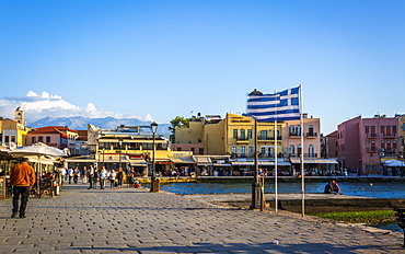 Venetian Harbour, Chania, Crete, Greek Islands, Greece, Europe