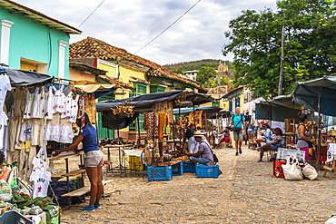 Local souvenir market in Trinidad, UNESCO World Heritage Site, Sancti Spiritus, Cuba, West Indies, Caribbean, Central America