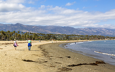 Santa Barbara beach, Malibu Mountains, California, United States of America, North America