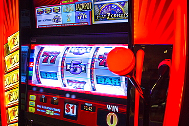 Gambling machines in Hotel and Casino, Las Vegas, Nevada, United States of America, North America