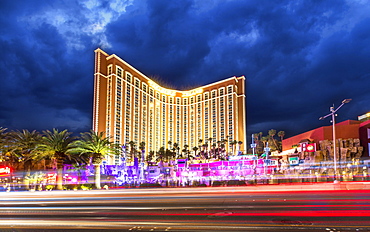 Treasure Island at night, The Strip, Las Vegas Boulevard, Las Vegas, Nevada, United States of America, North America