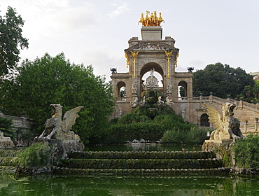 Cascada Monumental (Cascade monument) at the northern corner of Parc de la Ciutadella (Citadel Park) Barcelona, Catalonia, Spain, Europe