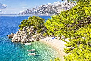 The famous Podrace Beach near Brela and Makarska, Croatia, Europe