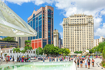 The Maua Square in the redeveloped port area, Rio de Janeiro, Brazil, South America