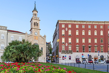 The church and monastery of St. Frane (St. Francis) at dawn, Split, Croatia, Europe