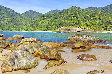 Meio Beach and Cachadaco Beach near Trindade, Paraty, Rio de Janeiro, Brazil, South America