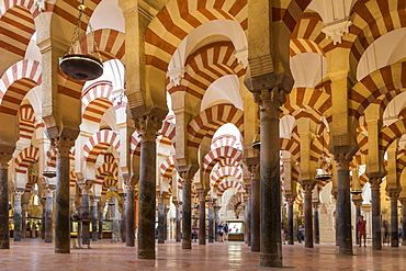 Interior of the Mosque-Cathedral (Great Mosque of Cordoba) (Mezquita), UNESCO World Heritage Site, Cordoba, Andalusia, Spain, Europe