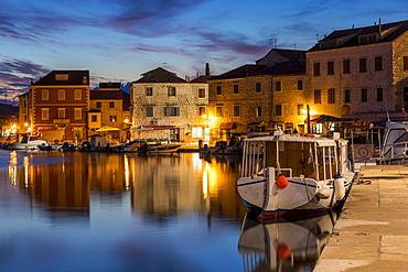 Stari Grad at dawn, Hvar, Croatia, Europe