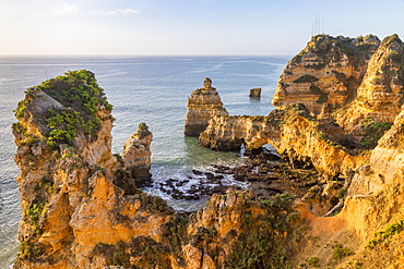 Rocky coastline near Lagos, Algarve, Portugal, Europe