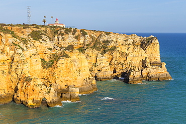 Lighthouse at Ponta da Piedade, Lagos, Algarve, Portugal, Europe