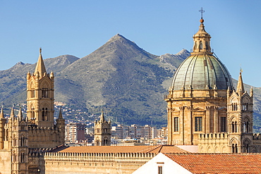 Cupola of the Palermo Cathedral (UNESCO World Heritage Site), Palermo, Sicily, Italy, Europe