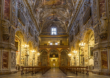 Interior of the Santa Caterina d'Alessandria Church, Palermo, Sicily, Italy, Europe