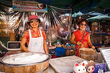 Chinatown market at Chinese New Year, Chiang Mai, Thailand, Southeast Asia, Asia