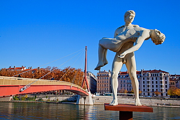 Pont de la Justice, Lyon, Auvergne-Rhone-Alpes, France, Europe