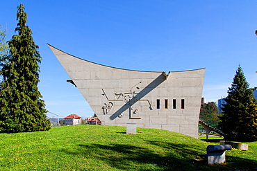 Le Corbusier's Maison de la Culture, Site Le Corbusier, Firminy, Loire Department, Auvergne-Rhone-Alpes, France, Europe