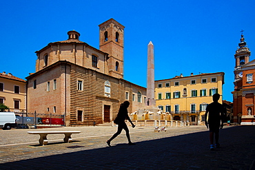 Piazza Federico II, Old Town of Jesi, Marche, Italy, Europe