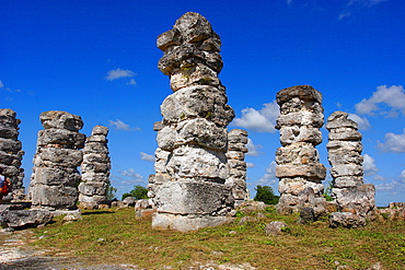 The archaeological site of the pre-Columbian Maya civilization Ake, Yucatan, Mexico, North America