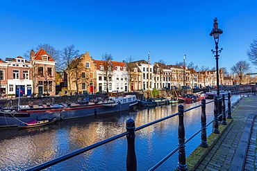 The canal along Handelskade street, Den Bosch, The Netherlands, Europe