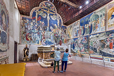 Frescos by Lorenzo and Jacopo Salimbeni da San Severino Marche dating from 1416, Urbino, Marche, Italy, Europe