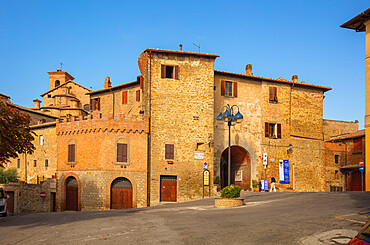 Piazza della Vittoria, Panicale, Umbria, Italy, Europe