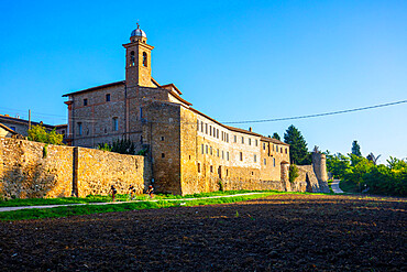 The walls of Bevagna, Perugia, Umbria, Italy, Europe