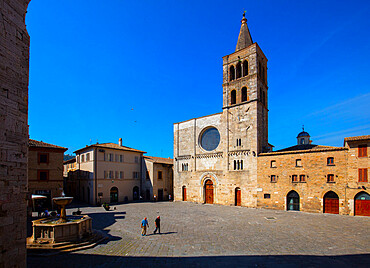 Piazza Silvestri, Bevagna, Perugia, Umbria, Italy, Europe