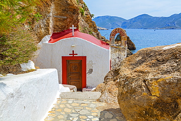 Panaghia Kavouradena in Xirokambos, Leros Island, Dodecanese, Greek Islands, Greece, Europe