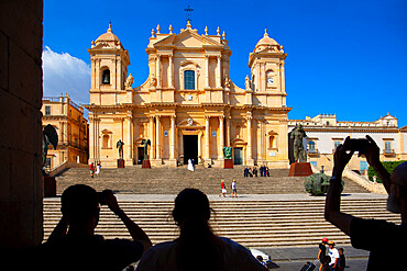 The Cathedral of San Nicolo, UNESCO World Heritage Site, Noto, Siracusa, Sicily, Italy, Europe