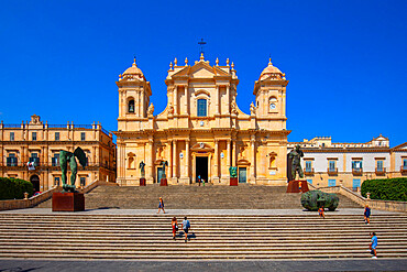 The Cathedral of San Nicolo, UNESCO World Heritage Site, Noto, Siracusa, Sicily, Italy, Europe