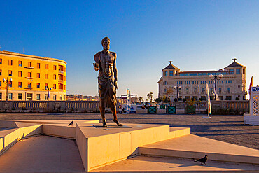 Archimedes statue, Ortigia, Siracusa, Sicily, Italy, Europe