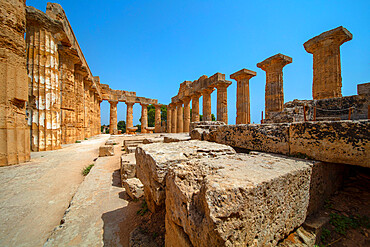 Temple E (Temple of Hera) (Heraion), Selinunte, Castelvetrano, Trapani, Sicily, Italy, Europe