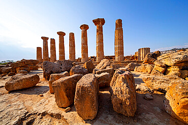 Temple of Hercules, Valley of the Temples, UNESCO World Heritage Site, Agrigento, Sicily, Italy, Europe