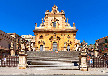 St. Peter's Cathedral, Modica, Ragusa, Val di Noto, UNESCO World Heritage Site, Sicily, Italy, Europe