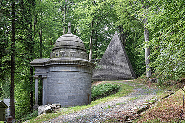 The Monumental Cemetery, Sanctuary of Oropa, Biella, Piedmont, Italy, Europe