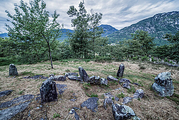 Megalithic finds in the hamlet of Croppola, Montecrestese, Val d'Ossola, V.C.O. (Verbano-Cusio-Ossola), Piedmont, Italy, Europe