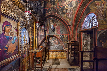 The Monastery of Saint John the Theologian, The Chapel of the Blessed Christodoulos, UNESCO World Heritage Site, Patmos, Dodecanese, Greek Islands, Greece, Europe