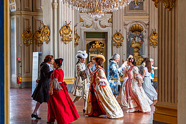 Party hall (Juvarriano), Stupinigi Hunting Lodge, Stupinigi, Turin, Piedmont, Italy, Europe