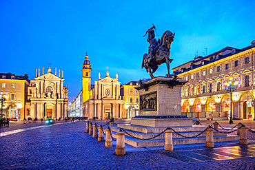 Piazza San Carlo, Turin, Piedmont, Italy, Europe