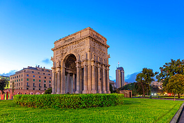 Arch of Victory, Piazza della Vittoria, Genova (Genoa), Liguria, Italy, Europe