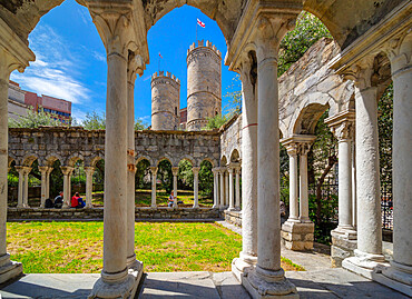 Cloister of Sant'Andrea, Genova (Genoa), Liguria, Italy, Europe