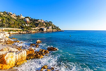 Plage de Bains Militaires, Nice, Alpes-Maritimes, French Riviera, Provence-Alpes-Cote d'Azur, France, Mediterranean, Europe