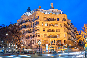 Antoni Gaudi, La Pedrera (Casa Mila), UNESCO World Heritage Site, Barcelona, Catalonia, Spain, Europe