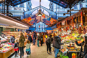 The Boqueria market, Barcelona, Catalonia, Spain, Europe