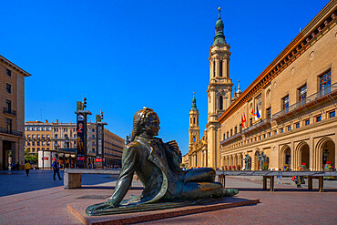 Plaza del Pilar, Zaragoza, Aragon, Spain, Europe