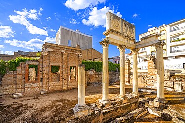 Portico of the Municipal Forum of Augusta Emerita, Merida, Estremadura, Spain