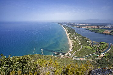 View from Monte Circeo, Circeo National Park, Sabaudia, Latina, Lazio, Italy