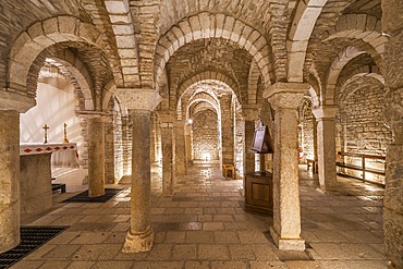 crypt dedicated to San Casto, Cathedral of Saints Nazario, Celso and Vittore, Old Town, Trivento, Campobasso, Molise, Italy